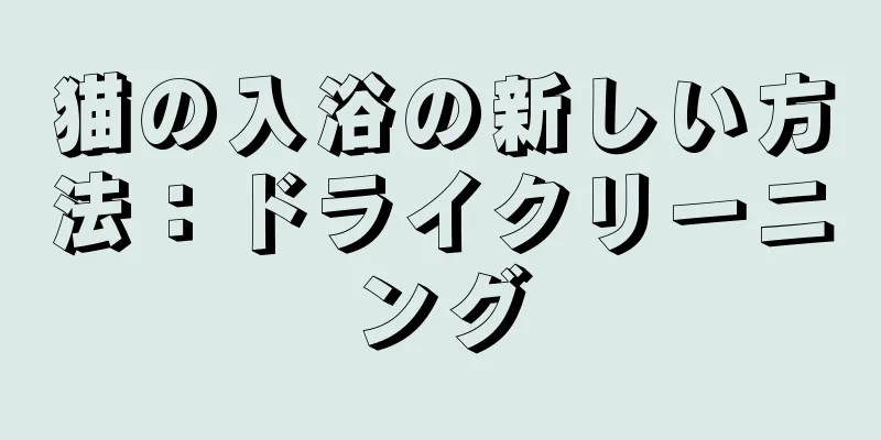 猫の入浴の新しい方法：ドライクリーニング