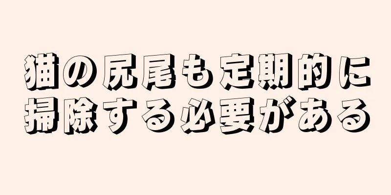猫の尻尾も定期的に掃除する必要がある