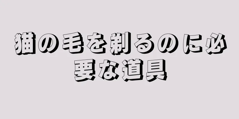 猫の毛を剃るのに必要な道具