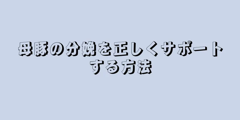 母豚の分娩を正しくサポートする方法