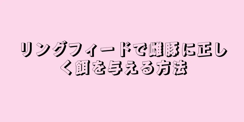 リングフィードで雌豚に正しく餌を与える方法