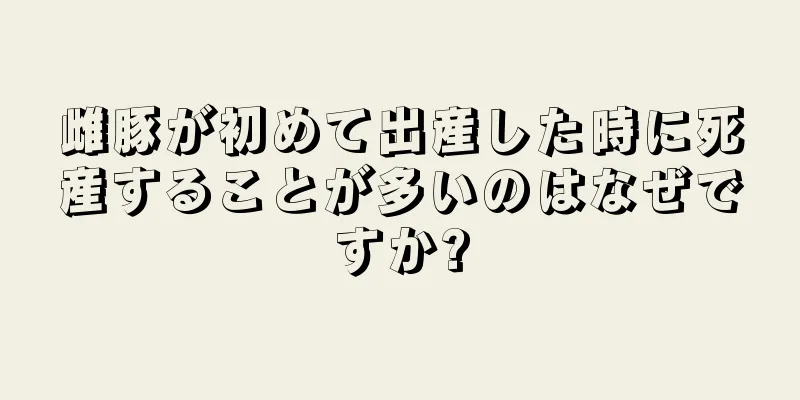 雌豚が初めて出産した時に死産することが多いのはなぜですか?