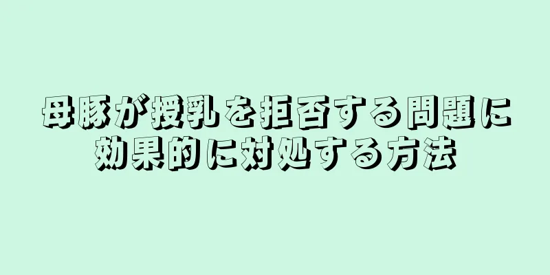 母豚が授乳を拒否する問題に効果的に対処する方法