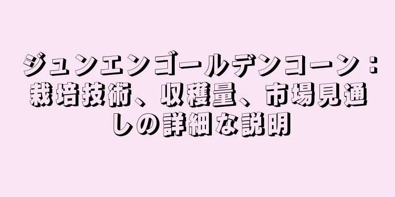 ジュンエンゴールデンコーン：栽培技術、収穫量、市場見通しの詳細な説明