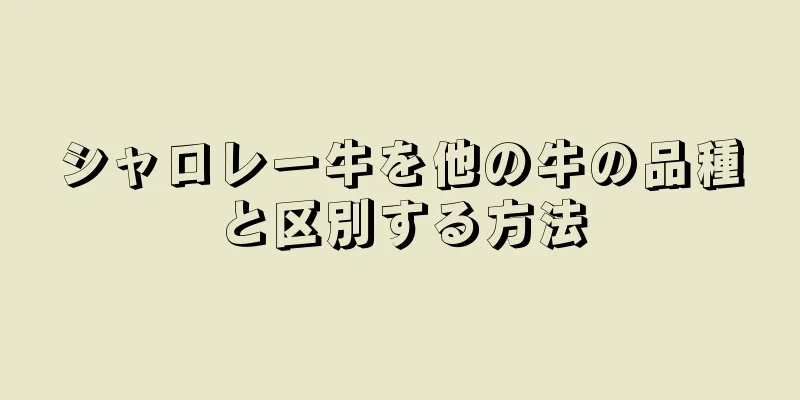 シャロレー牛を他の牛の品種と区別する方法