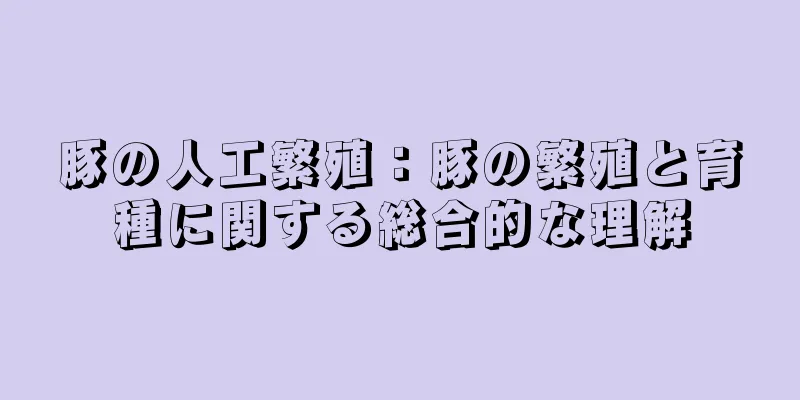 豚の人工繁殖：豚の繁殖と育種に関する総合的な理解