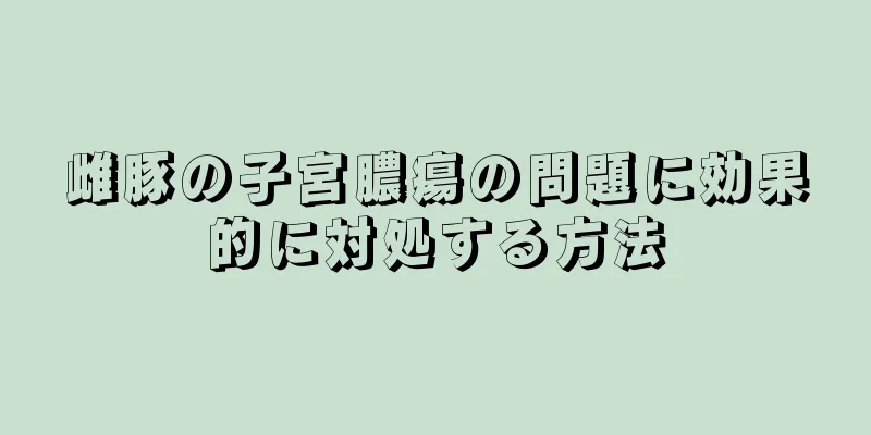 雌豚の子宮膿瘍の問題に効果的に対処する方法