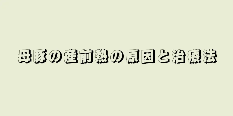 母豚の産前熱の原因と治療法