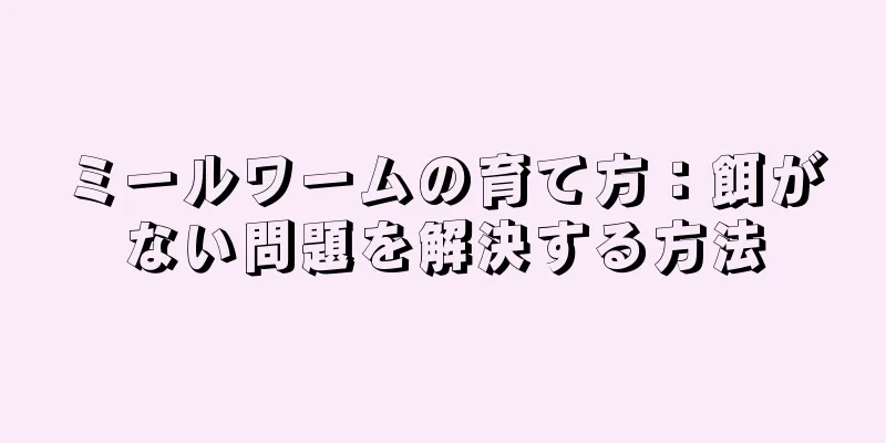 ミールワームの育て方：餌がない問題を解決する方法
