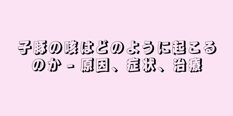 子豚の咳はどのように起こるのか - 原因、症状、治療