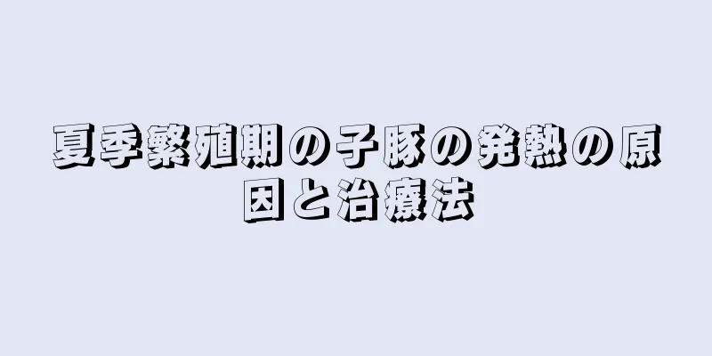 夏季繁殖期の子豚の発熱の原因と治療法