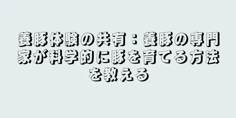 養豚体験の共有：養豚の専門家が科学的に豚を育てる方法を教える