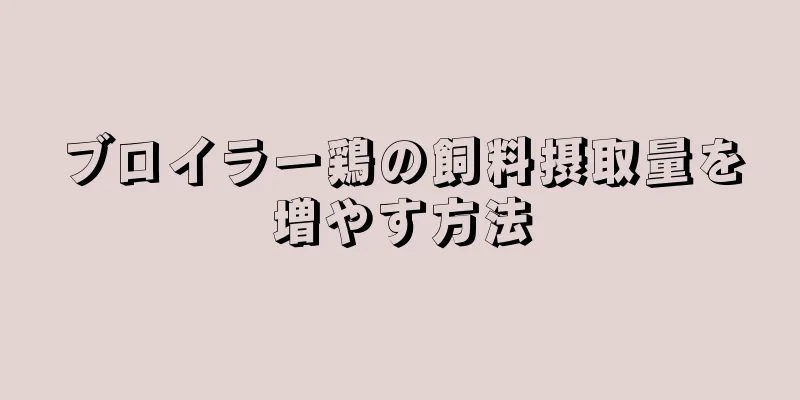 ブロイラー鶏の飼料摂取量を増やす方法