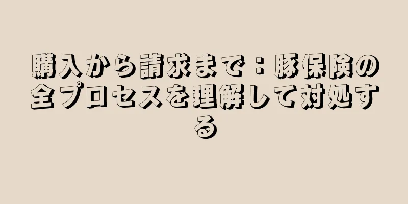 購入から請求まで：豚保険の全プロセスを理解して対処する