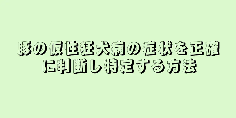 豚の仮性狂犬病の症状を正確に判断し特定する方法