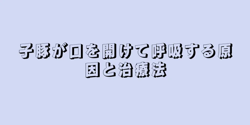 子豚が口を開けて呼吸する原因と治療法
