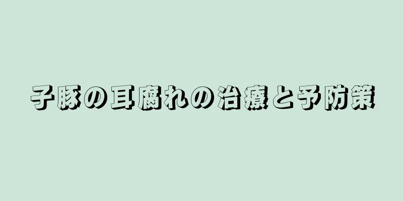 子豚の耳腐れの治療と予防策