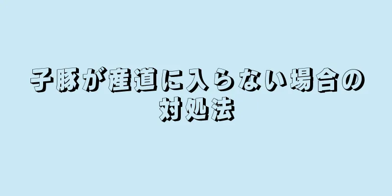 子豚が産道に入らない場合の対処法