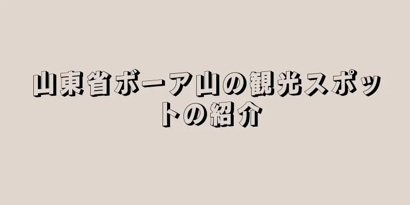 山東省ボーア山の観光スポットの紹介