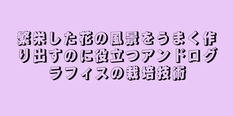 繁栄した花の風景をうまく作り出すのに役立つアンドログラフィスの栽培技術