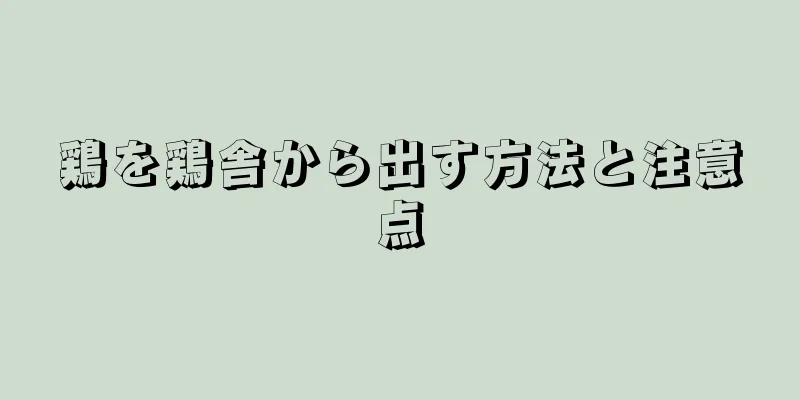 鶏を鶏舎から出す方法と注意点