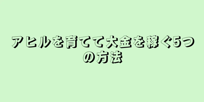 アヒルを育てて大金を稼ぐ5つの方法
