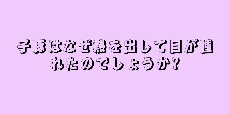 子豚はなぜ熱を出して目が腫れたのでしょうか?