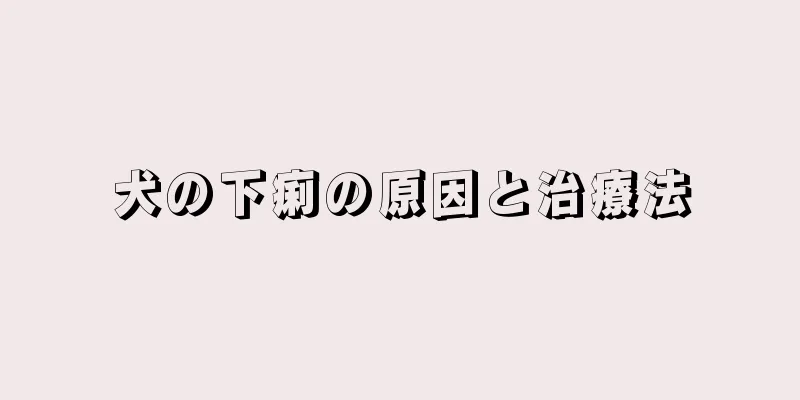 犬の下痢の原因と治療法