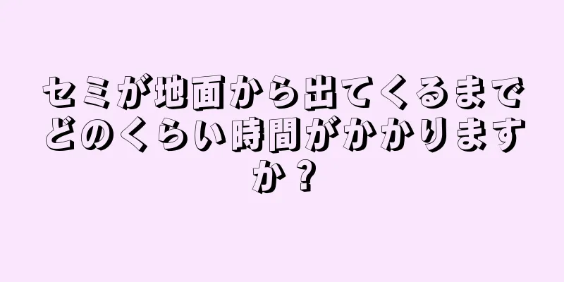セミが地面から出てくるまでどのくらい時間がかかりますか？