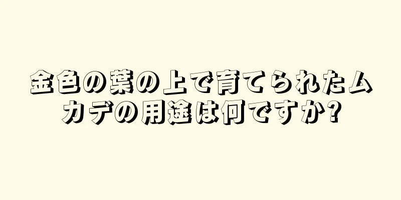 金色の葉の上で育てられたムカデの用途は何ですか?