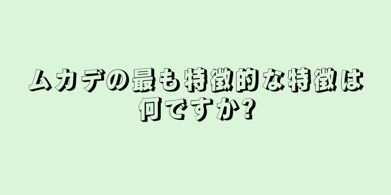 ムカデの最も特徴的な特徴は何ですか?