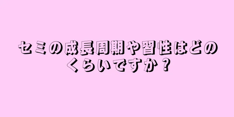 セミの成長周期や習性はどのくらいですか？