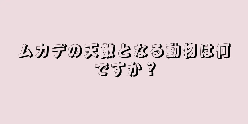 ムカデの天敵となる動物は何ですか？