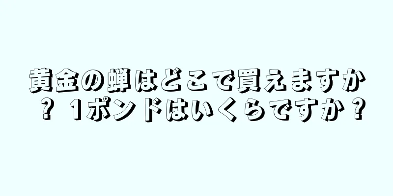 黄金の蝉はどこで買えますか？ 1ポンドはいくらですか？