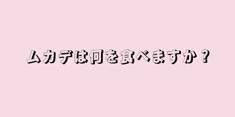 ムカデは何を食べますか？