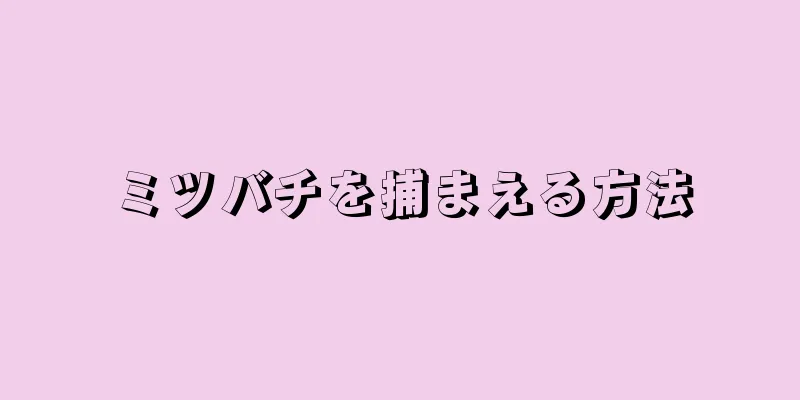 ミツバチを捕まえる方法