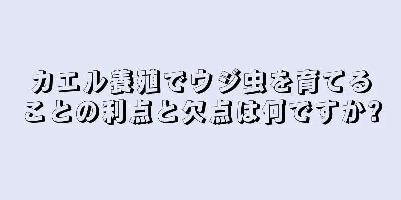 カエル養殖でウジ虫を育てることの利点と欠点は何ですか?