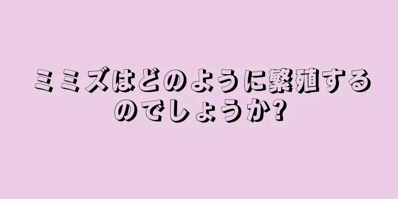 ミミズはどのように繁殖するのでしょうか?