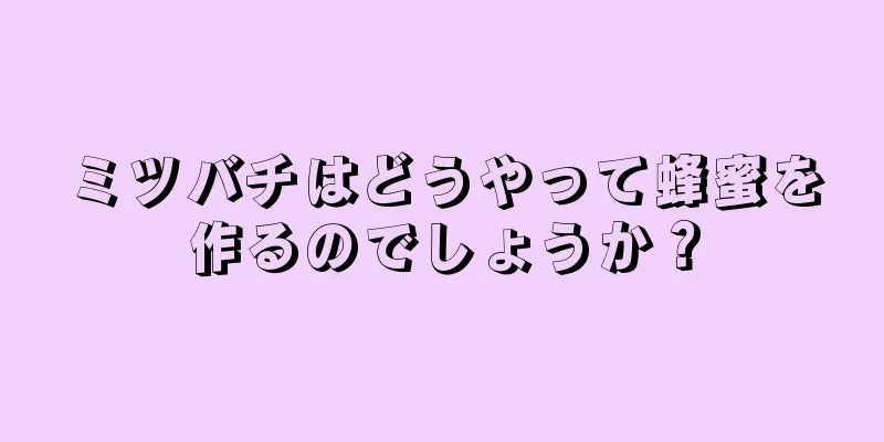ミツバチはどうやって蜂蜜を作るのでしょうか？