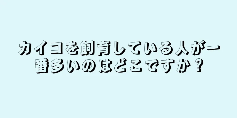 カイコを飼育している人が一番多いのはどこですか？