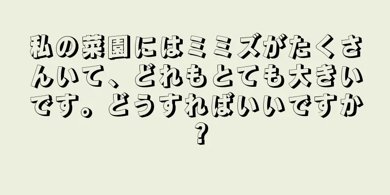 私の菜園にはミミズがたくさんいて、どれもとても大きいです。どうすればいいですか？