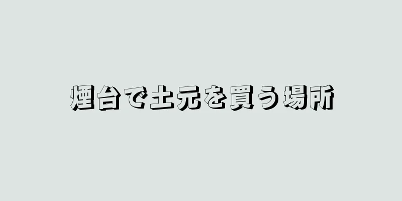 煙台で土元を買う場所