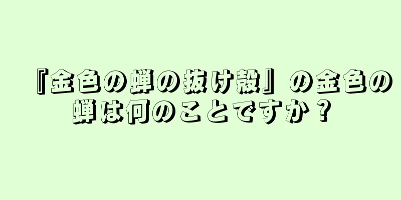 『金色の蝉の抜け殻』の金色の蝉は何のことですか？