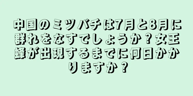 中国のミツバチは7月と8月に群れをなすでしょうか？女王蜂が出現するまでに何日かかりますか？