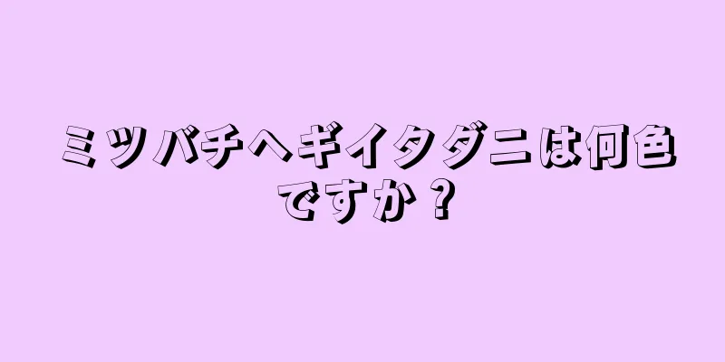 ミツバチヘギイタダニは何色ですか？