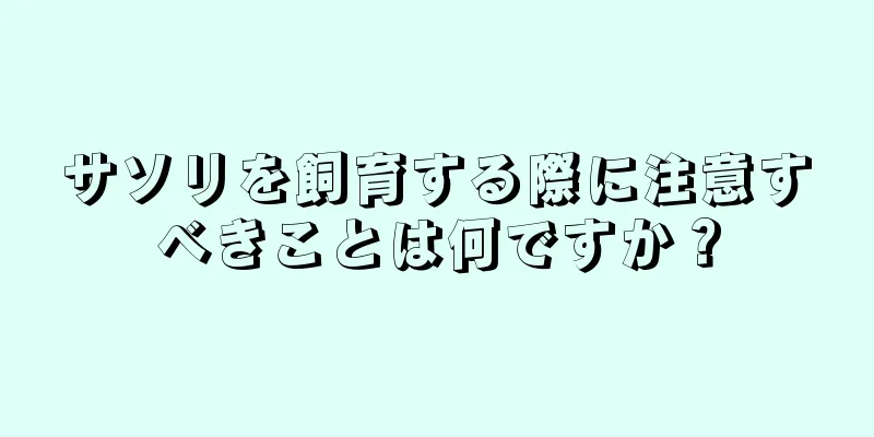 サソリを飼育する際に注意すべきことは何ですか？