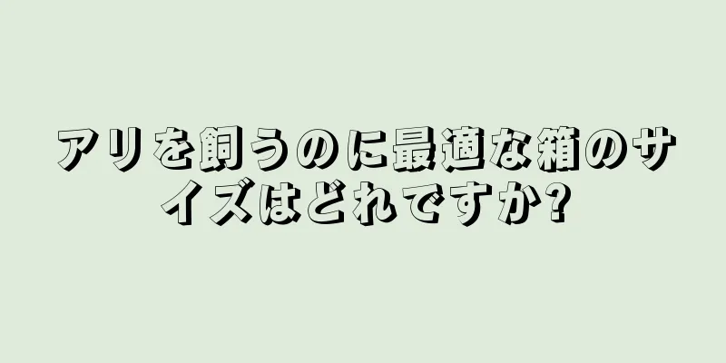 アリを飼うのに最適な箱のサイズはどれですか?