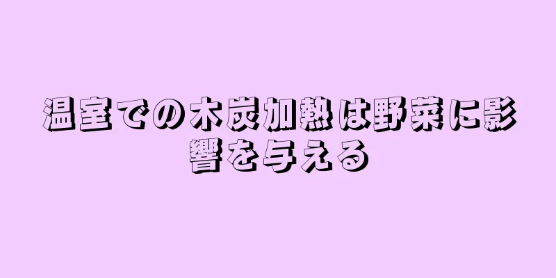 温室での木炭加熱は野菜に影響を与える