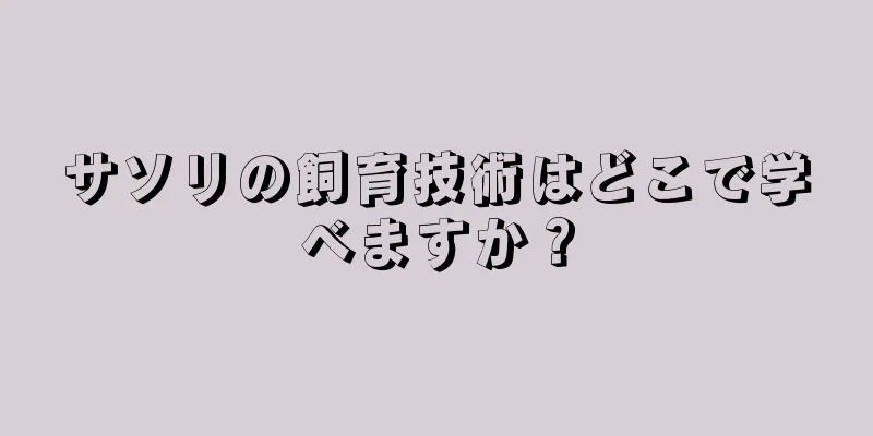 サソリの飼育技術はどこで学べますか？