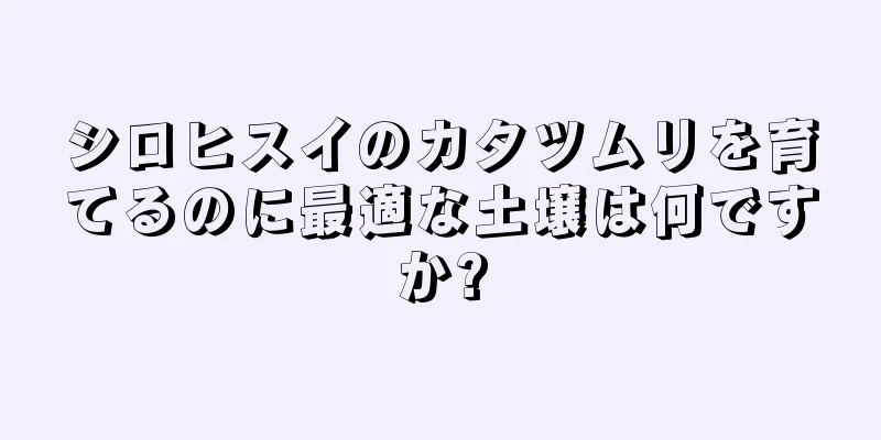 シロヒスイのカタツムリを育てるのに最適な土壌は何ですか?